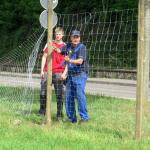 376 Palisaden wurden in den Boden gebracht, um daran 1300 m Zaun zu installieren.